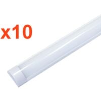 Réglette lumineuse LED 120cm 48W (Pack de 10) - Blanc Froid 6000K - 8000K - SILAMP - Blanc Froid 6000K - 8000K