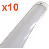 Réglette lumineuse LED 150cm 48W (Pack de 10) - Blanc Froid 6000K - 8000K - SILAMP - Blanc Froid 6000K - 8000K