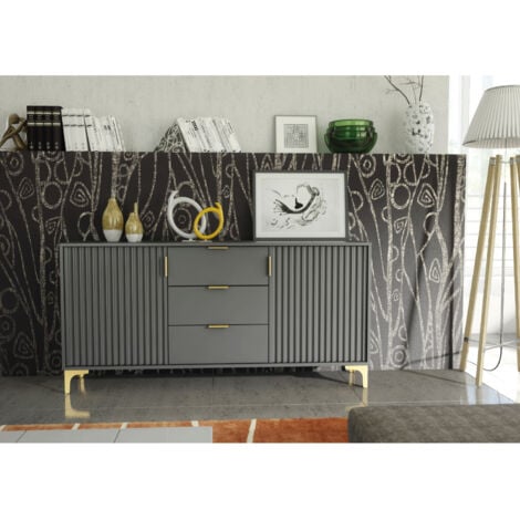 Tide Crest Gold Sideboard 140cm - Dark Grey