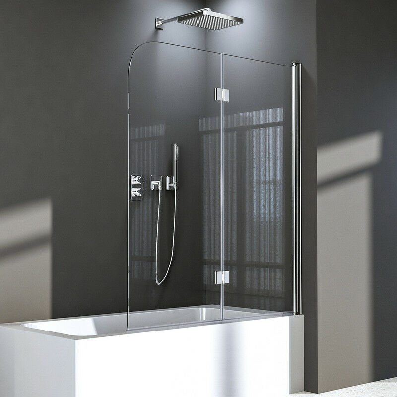 Badewannenaufsatz Aus ESG-Sicherheitsglas – 110x140 Cm, Spritzwassergeschützt, Beidseitig Montierbar