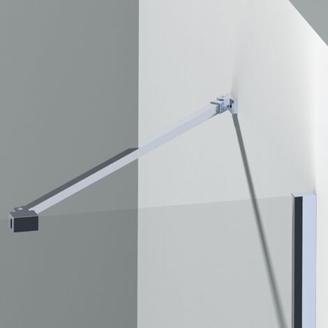 Stabilisatorstange Duschwand Stabilisator Dusche Haltestange duschwand Halter Wandhalter 50cm Edelstahl für 4-8mm Glas