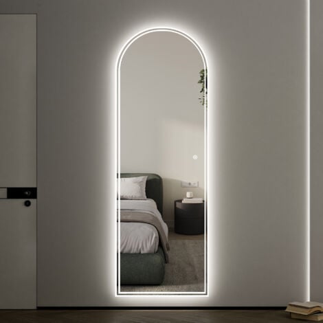 Ganzkörperspiegel led Standspiegel mit Beleuchtung 140x40cm Wandspiegel Groß Spiegel Ganzkörper für Schlafzimmer Badezimmer Wohnzimmer