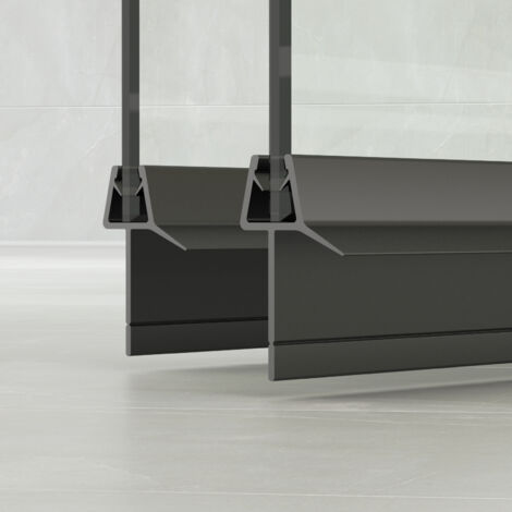 2x100cm Duschdichtung 5mm Schwarz für Duschtüren Badewanne Duschtür Dichtung Dusche Glastür Wasserabweisende