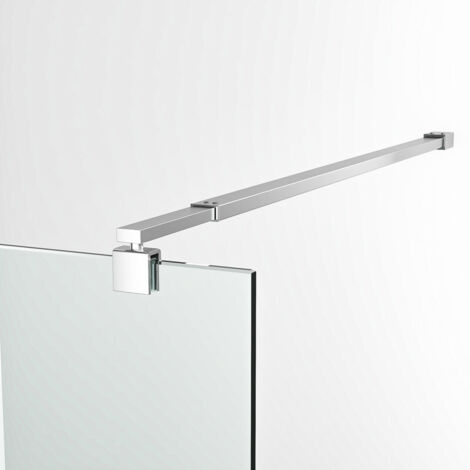 Haltestange Duschwand 73-120cm Rund für 8-10mm Glasstärke Stabilisator Walk in Stabilisatorstange Dusche Edelstahl