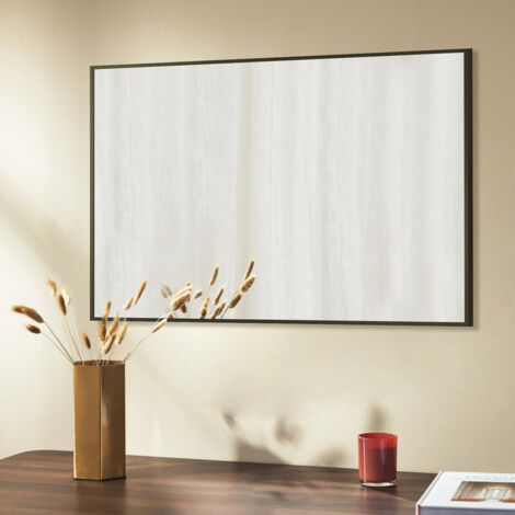 Spiegel Schwarz 100x60cm Spiegel mit Rahmen Wandspiegel Schwarz Badspiegel Badezimmerspiegel