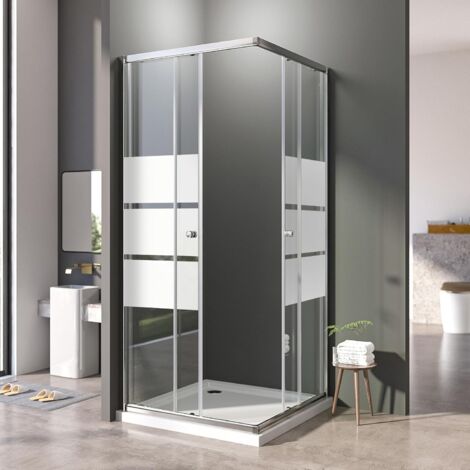 Duschkabine 75x75 Cm Eckeinstieg Mit Schiebetür – 6 Mm ESG-Sicherheitsglas, Höhe 185 Cm