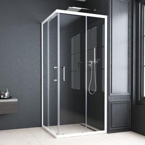 Duschkabine 80x80 Cm Mit Schiebetür – Eckeinstieg, ESG-Sicherheitsglas, Verstellbar