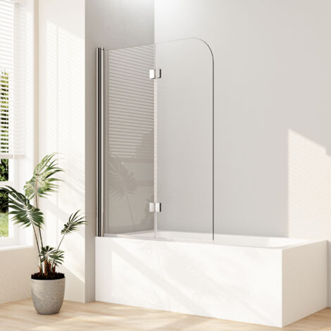 Boromal 120x120cm Badewannenaufsatz Duschtrennwand für Badewanne Duschwand für Badewanne Faltwand Duschabtrennung Badewanne