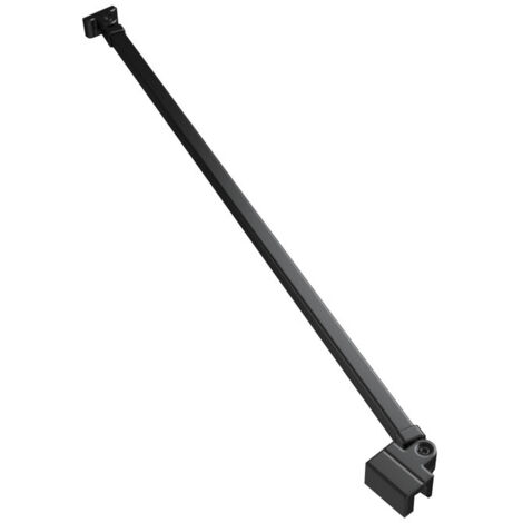 Dusche Stabilisator 50cm, einstellbar für Glasstärken 5-8 mm Stabilisierungsstange Dusche für Duschwand, Duschkabine, Seitenwand Fixiert, Haltestange Duschwand Winkel flexibel Wandmontage, Matt Schwar