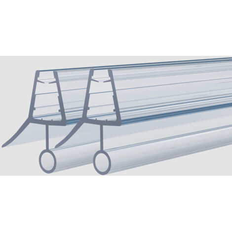 Duschdichtung 2x100cm Dichtung für 4-6mm Glastür Duschwand Badewanne Duschkabine Wasserabweiser Schwallschutz Duschdichtungen für Duschtüren, Transparent