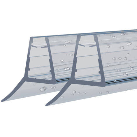 Duschdichtung 2x100cm Dichtung für 4-6mm Glastür Duschwand Badewanne Duschkabine Wasserabweiser Schwallschutz Duschdichtungen für Duschtüren, Transparent