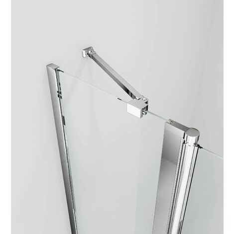 Duschkabine Eckeinstieg Pendeltür 90x90 cm Dusche Duschabtrennung Duschwand Glas Eckdusche 185cm Höhe Nano