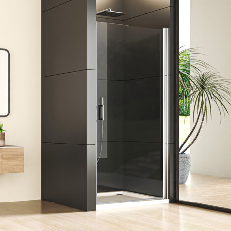 Duschkabine Nischentür Dusche 80 cm Pendeltür Höhe 195cm Duschtür Glas Nische Duschabtrennung Schwingtür 6mm NANO ESG Glas