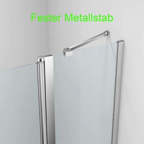 Stabilisatorstange Dusche Haltestange Duschwand Stabilisationsstange Halter Wandhalter 56cm Alu für 5-8mm Glas