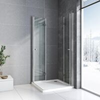 Duschkabine 120x120x185cm Eckeinstieg Falttür Dusche Duschwand Duschabtrennung aus 6mm ESG Sicherheitsglas