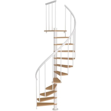Deluxe 1400mm White Spiral Staircase