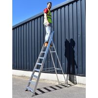 Industrial Platform Step Ladder, Size 4 Step, Handrail 2 Handrails
