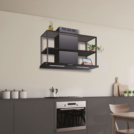 Baraldi PROFILE BASIC Cappa Cucina da Incasso 86 cm, 700 m3/h - Nero