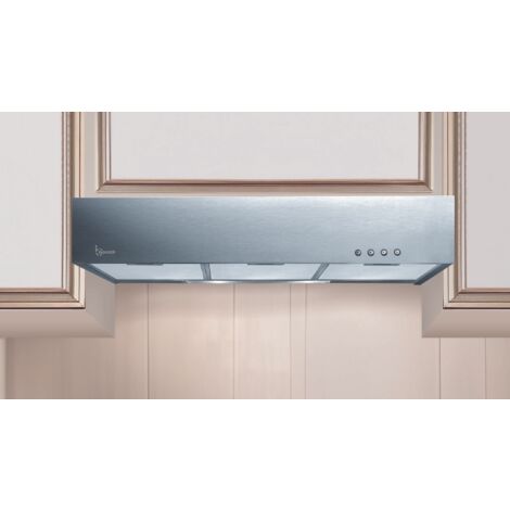 CAPPA QUADRA cm 90 - Inox - 270 m3/h - Filtro Carbone Incluso