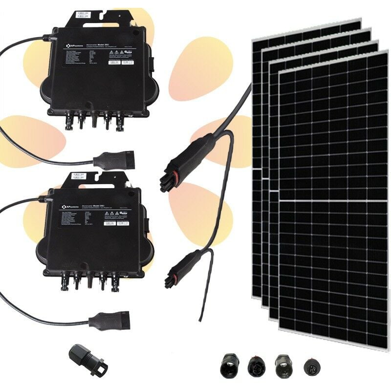 Kit solar autoconsumo 2020W con microinversores fotovoltaicos DS3-H 960W de  Apsystems