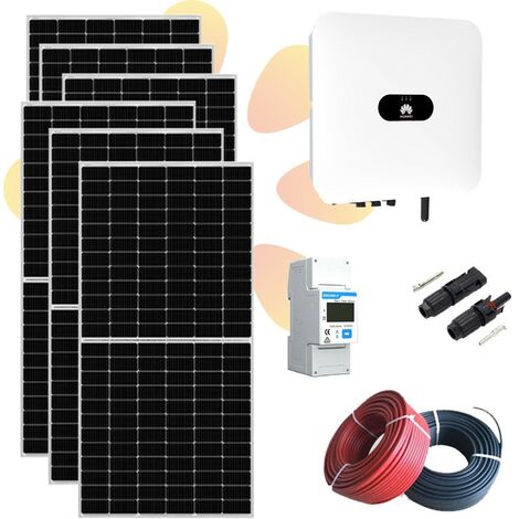 Kit solar fotovoltaico autoconsumo con Huawei 3kWp 12720Wh/día