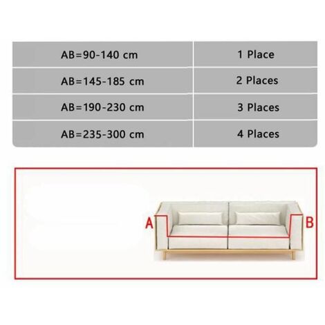 Copridivano con braccioli in 90-140 cm