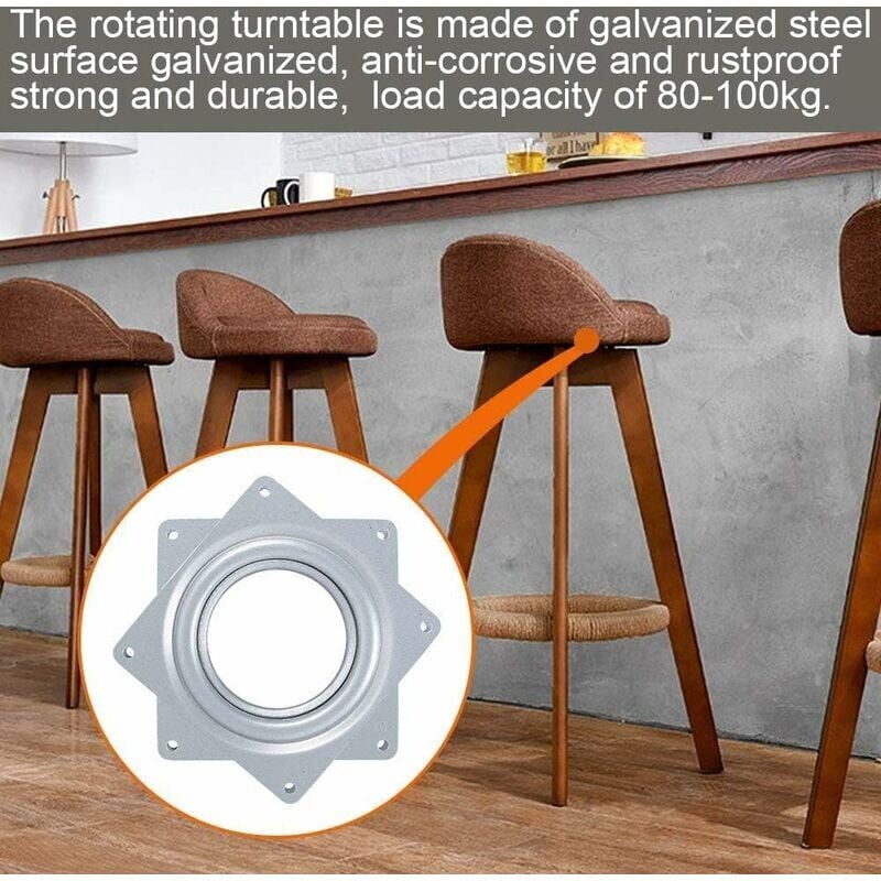 12 pouces de forme ronde galvanisée plateau tournant rotatif plaque  pivotante cuisine et table d'affichage quincaillerie