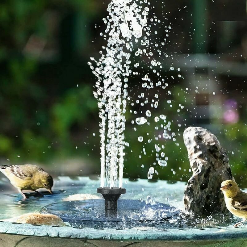 Fontaine solaire, pompe de fontaine solaire 1.4w pour bain d'oiseaux, pompe  solaire pour la circulation de l'eau et l'eau de jardin