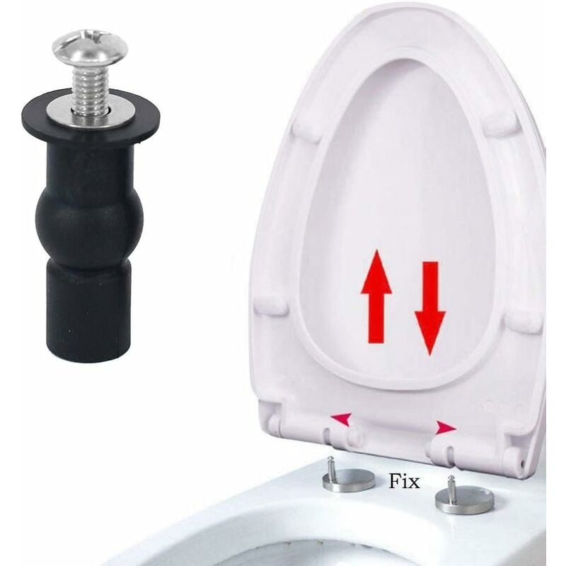 JUHONNZ Fixation Abattant WC,2 PCS Vis de Siège de Toilette Écrous en  Caoutchouc Expansibles Raccords de Siège de Toilette Universels Vis pour  Couvercle de Couvercle de Toilette Noir : : Bricolage