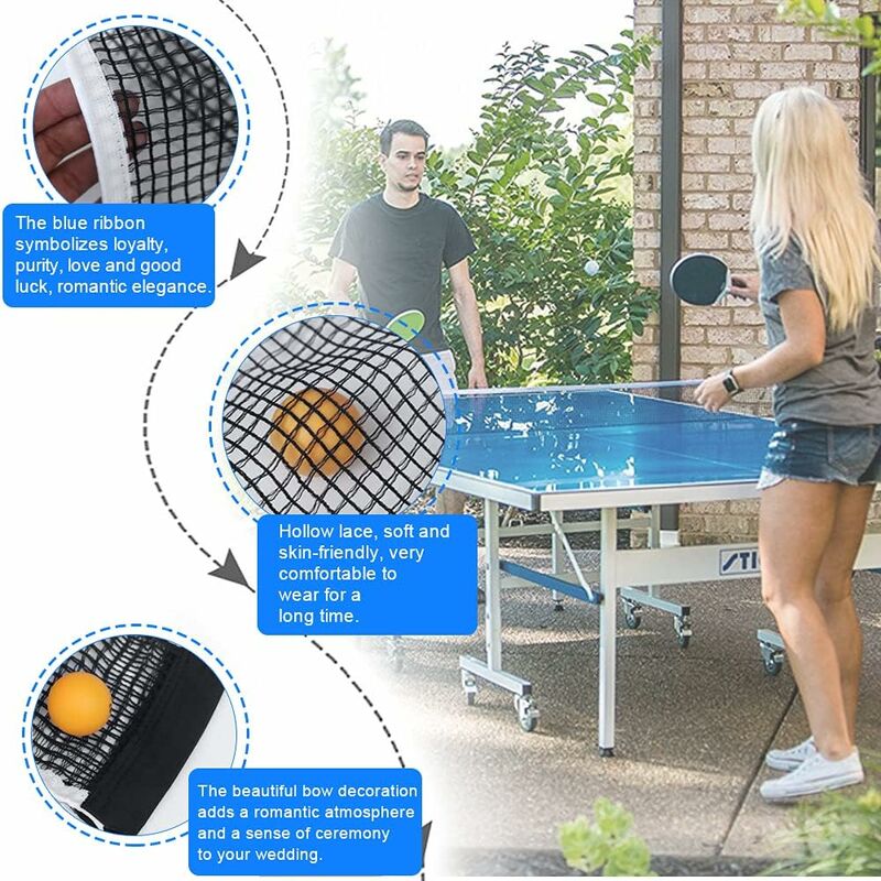2 PCS Filet de Tennis de Trétractable Filet de Ping-Pong Ajustable