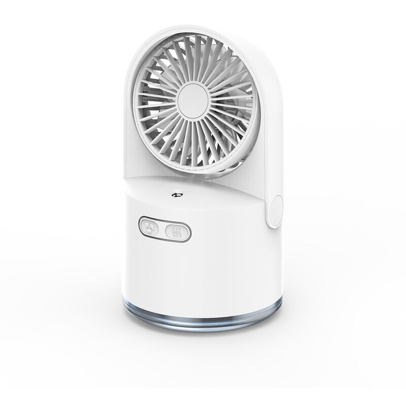 Ventilateur de Cou, Ventilateur Portable de Cou sans Fil, Mini Ventilateur  USB, Ventilateur de Sport à Suspension Rotatif à 360 ° avec Lumière LED 7  Couleurs（Blanc）