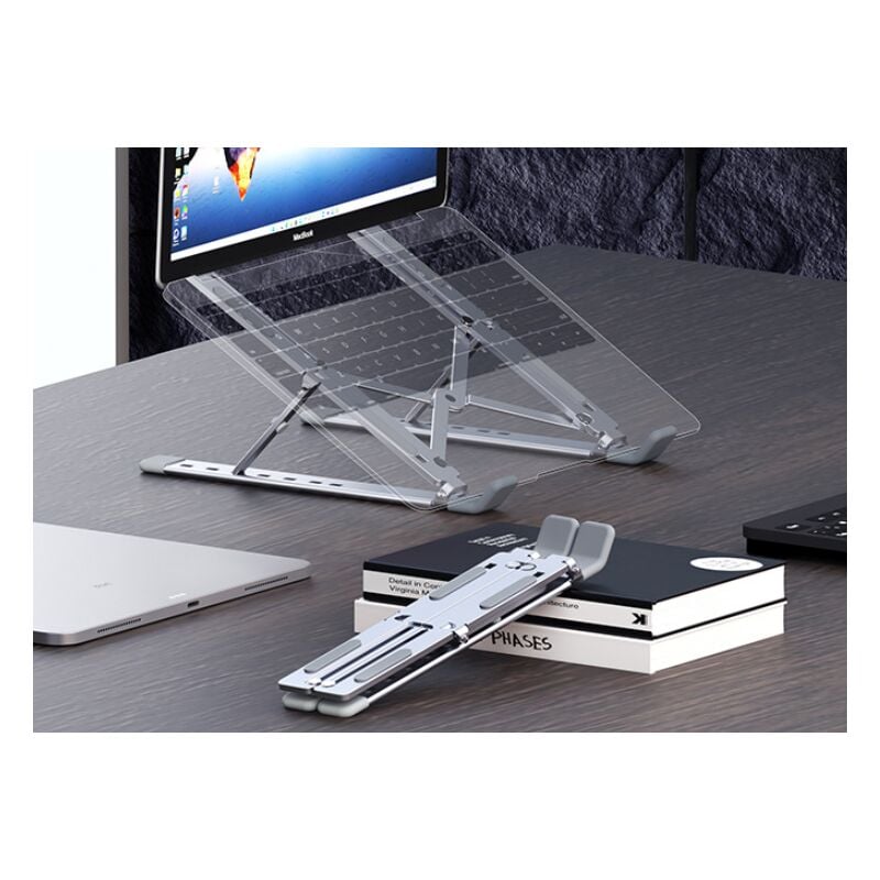 Support Ordinateur Portable - Support PC Portable 10 à 18 – Aluminium Noir