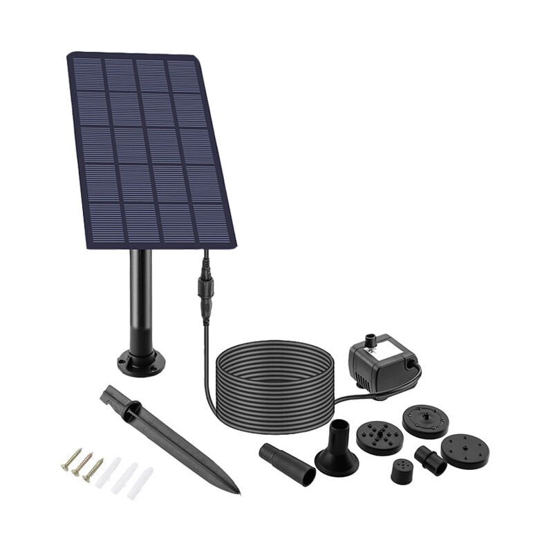 XVX 1.5W Fontaine Solaire Extérieur, Pompe à Eau Solaire pour Fontaines  avec Panneau Kit de