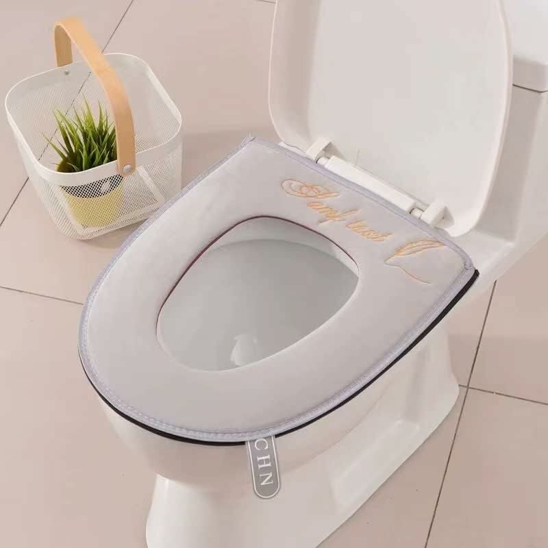 1Pcs Housse de Siège de Toilette avec Poignée,Housse de Siège de Toilette  WC, Doux et Chaud,Lavable,Convient à Tous les Sièges de Toilette