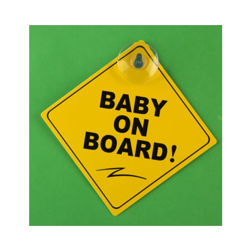 2 Pcs Bébé à Bord Signe pour Voiture, Autocollant Avertissement de Sécurité  Bébé Signe Magnétique Panneaux Baby on Board avec Ventouse (Jaune)