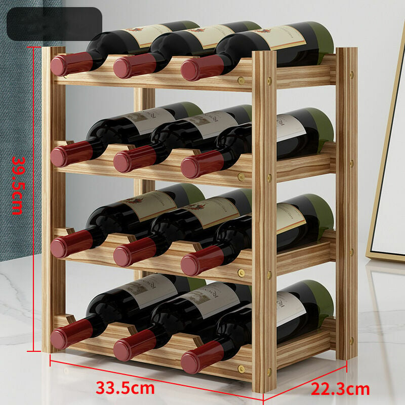 Casier à vin design industriel 12 bouteilles support verre vin intégré