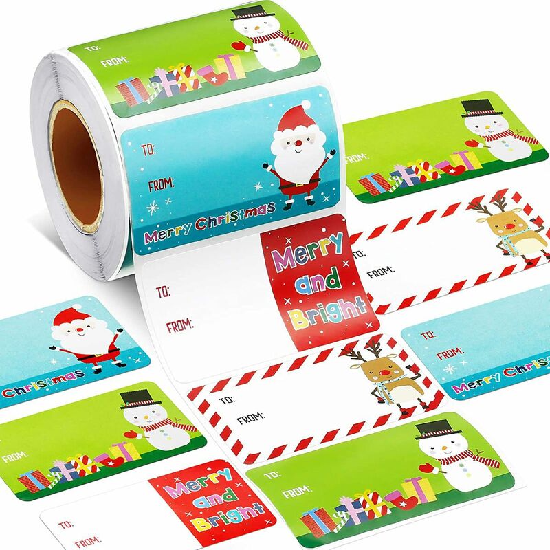Autocollants de Noël 500 pièces en forme d'oeuf Pâques Autocollant  autocollant Label Roll