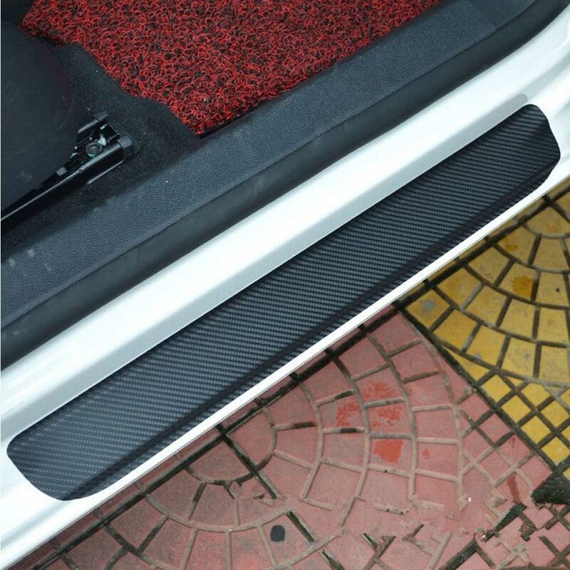Fibre de carbone Nano colle voiture autocollant protecteur Film porte bord protection  voiture coffre seuil de porte auto LX7045 - Cdiscount Auto