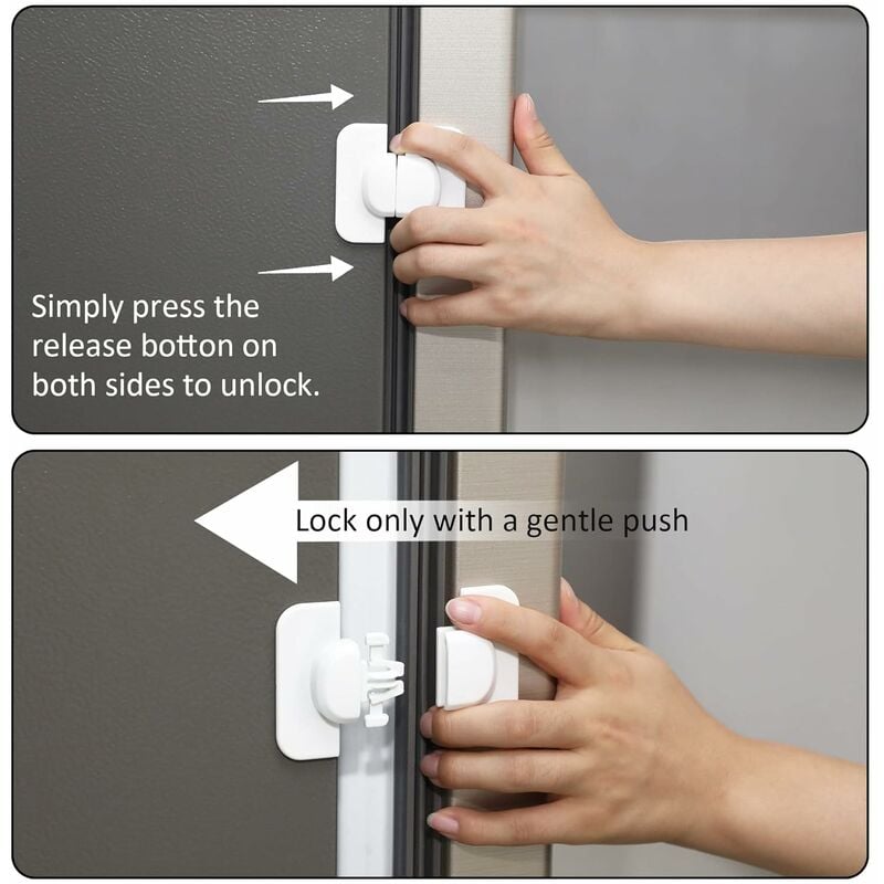 Acheter Serrure de porte de placard pour empêcher les enfants de tomber,  serrure de sécurité pour bébé, serrure de réfrigérateur, serrures de  fenêtre