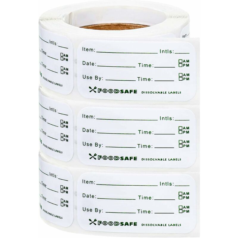 500 étiquettes congélation Autocollant Congelable Rouleau Étiquettes De  Congélateur Taille 50 x 25 mm Étiquettes imprimée avec Date