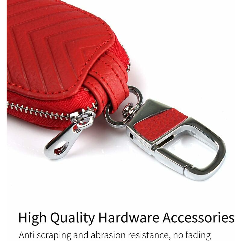 Acheter Étui à clés de voiture à crochet en métal, accessoire robuste,  support de chaîne intelligent en Faux cuir pour protection Automobile