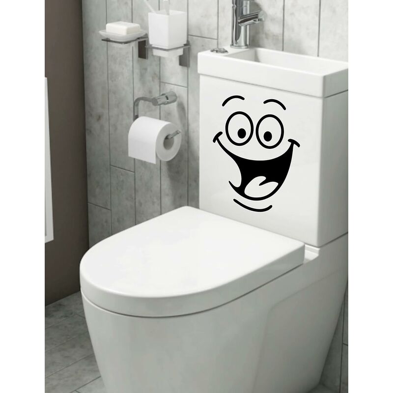 2 Pcs Smiley Stickers Pour Toilette, Diy Sticker Mural DrôLe Pour