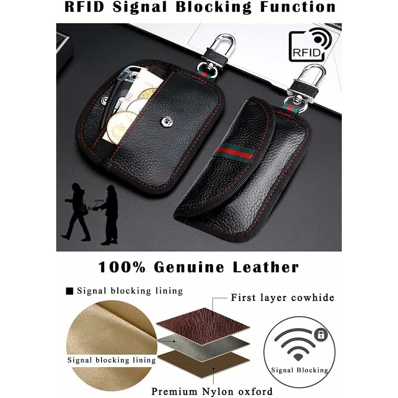 Couverture de clé de voiture RFID, bloqueur de Signal, Premium