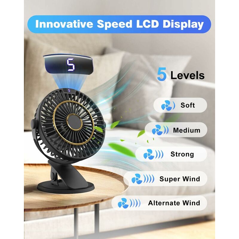 Ventilateur de Cou, Climatiseur Mobile de Cou avec 2 Coussinets de