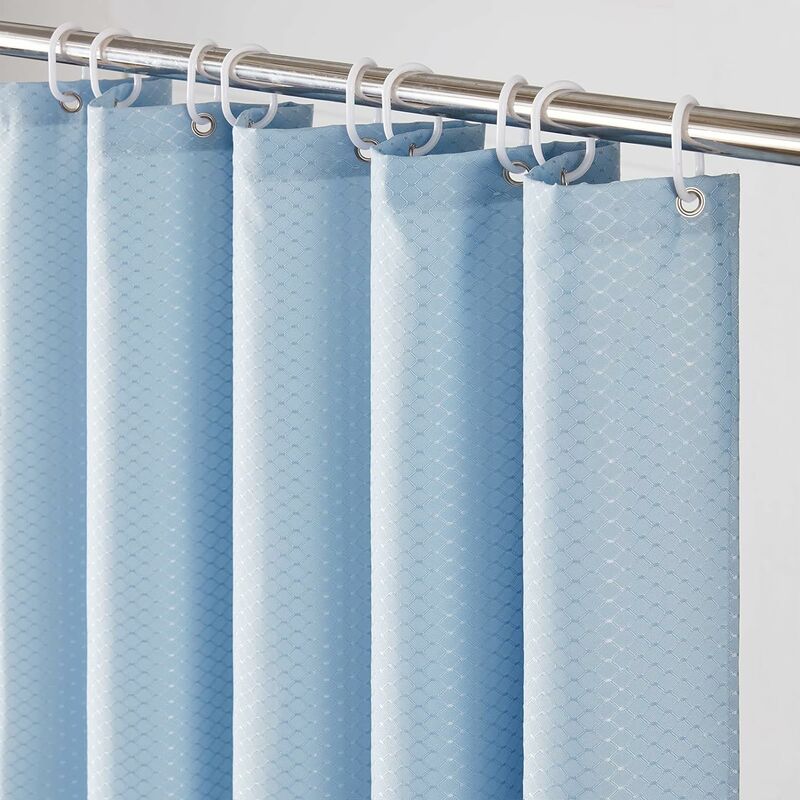 Rideau de douche anti-moisissure, rideau de douche en tissu lavable en  machine, rideau de douche bohème en polyester (180 x 180 cm, fader)