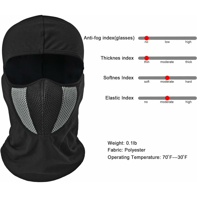 Masque anti-poussière, Unisexe Duvet Mode Cagoule Coupe-vent Résistant au  froid Vélo Cyclisme Motorc
