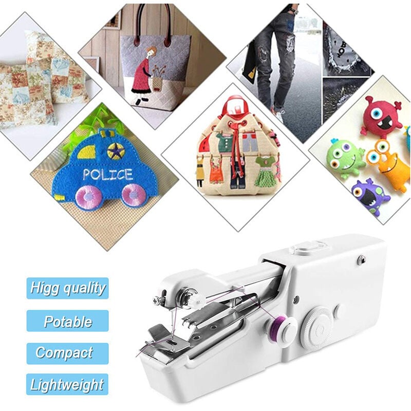Funmo Mini machine à coudre portable avec accessoires de couture, légère  pour les débutants, la maison DIY Machine à coudre pour vêtements, rideaux,  artisanat : : Cuisine et Maison