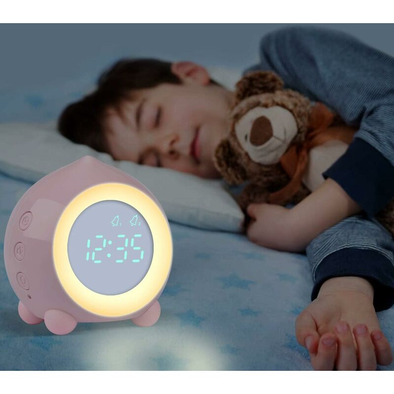 RÉVEIL ENFANT LUMINEUX LED, Réveil En USB Charge,Multifonctionnelle  Réglable Vei EUR 40,56 - PicClick FR