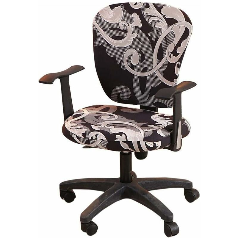 Housse de chaise de bureau (housse de siège et couverture arrière incluses)  housse de chaise d