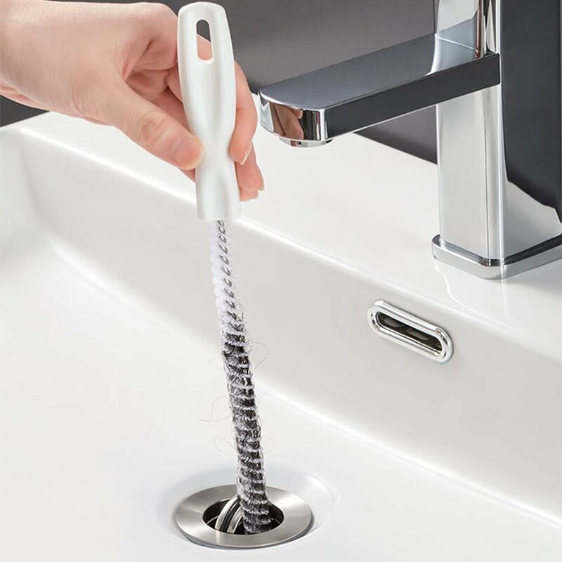 Brosse de nettoyage de canalisations en 1 pièce, brosse de nettoyage d'évier  flexible de 45 cm pour déboucher les canalisations et les tuyaux, outil de  débouchage de canalisations pour les salles de